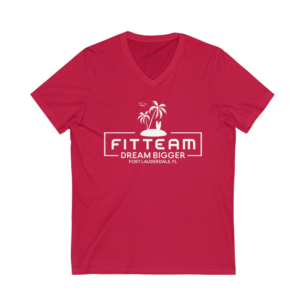 Unisex FITTEAM DREAM BIGGER EVENT Short Sleeve V-Neck Tee