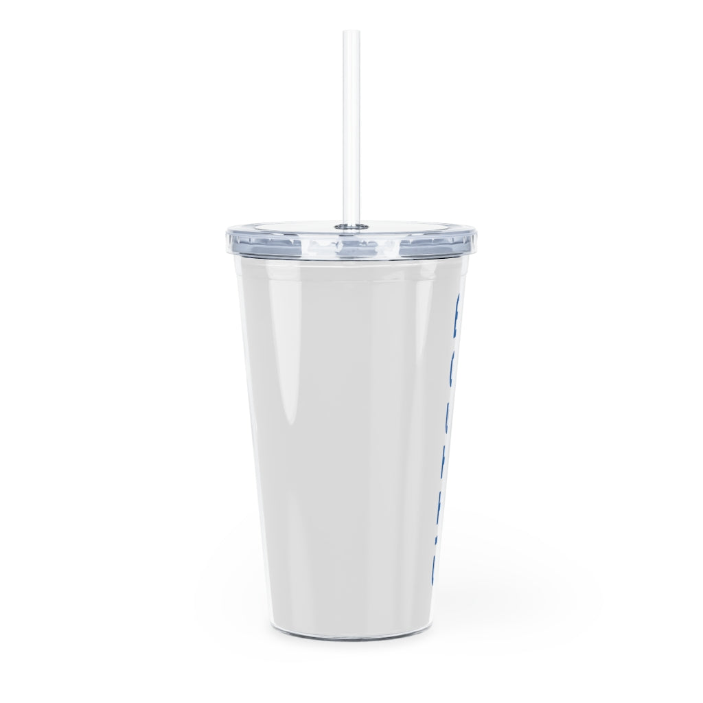 FITTEAM Plastic Tumbler with Straw