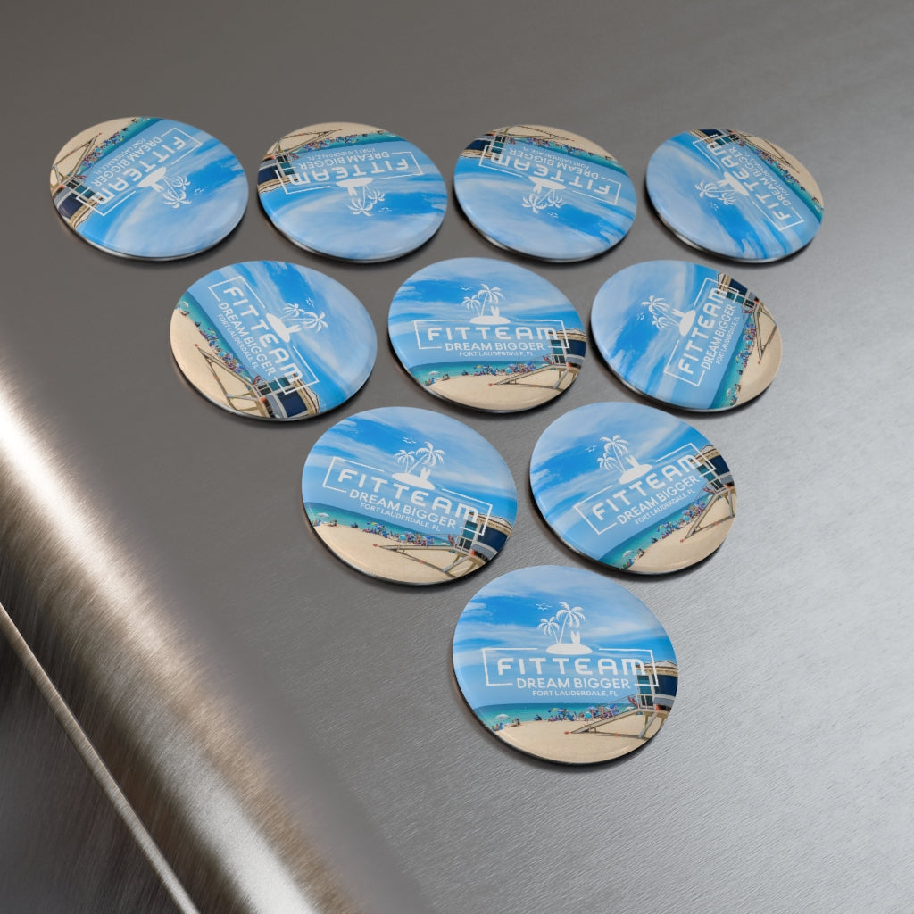 FITTEAM DREAM BIGGER EVENT Button Magnet, Round (1 & 10 pcs)