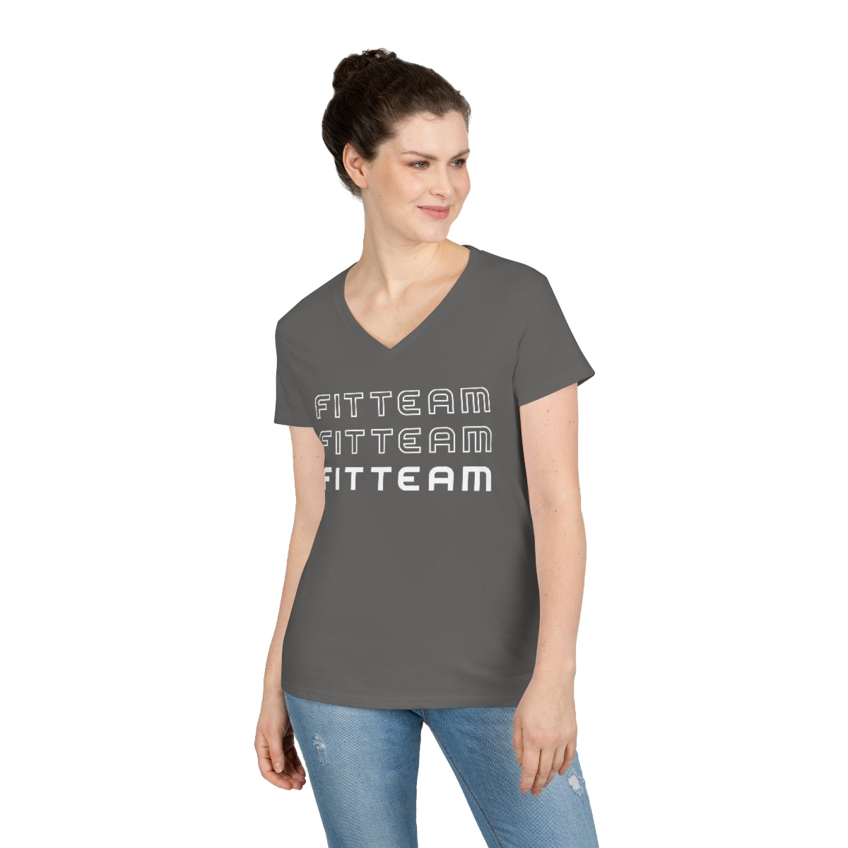 FITTEAM Ladies' V-Neck T-Shirt