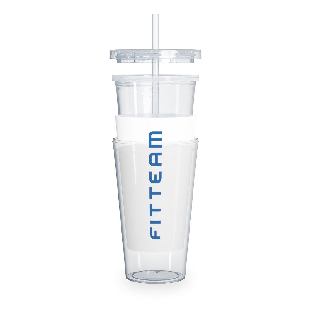 FITTEAM Plastic Tumbler with Straw