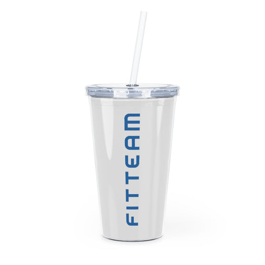 FITTEAM Plastic Tumbler with Straw