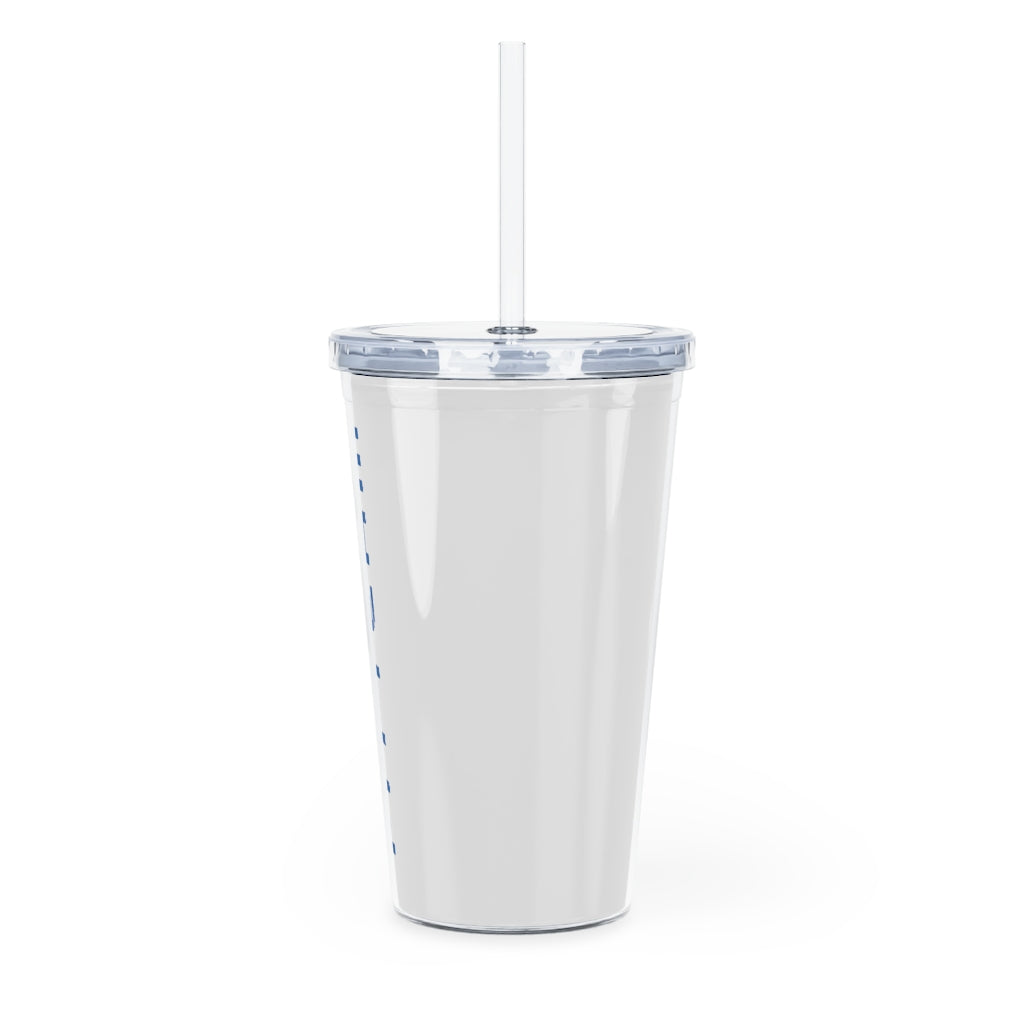 FITTEAM Plastic Tumbler with Straw